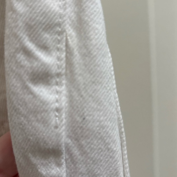 Frame Womens White High Rise Ripped Cropped Flared Leg Le Jane Jeans Sz 30 - Picture 6 of 8